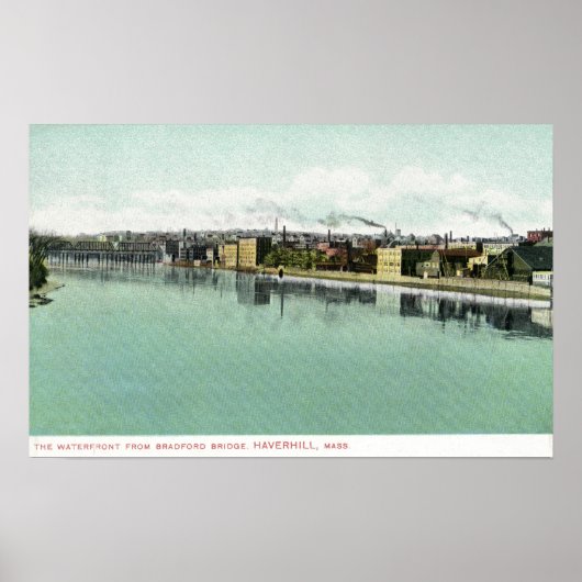 Bradford Bridge Uitzicht van de Waterfront Poster (Voorkant)