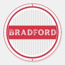 Bradford City Pride Emblem – English Identity Ronde Sticker