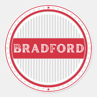 Bradford City Pride Emblem – English Identity Ronde Sticker