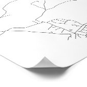 Bradford, Engeland (zwart op wit) Poster (Hoek)