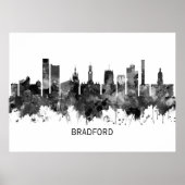 Bradford England Skyline BW Poster (Voorkant)