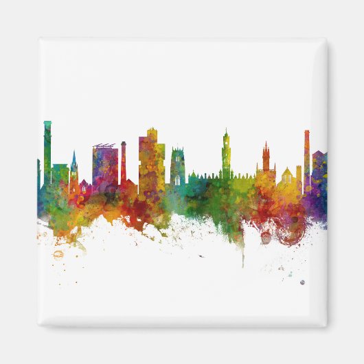 Bradford England Skyline Magneet (Voorkant)