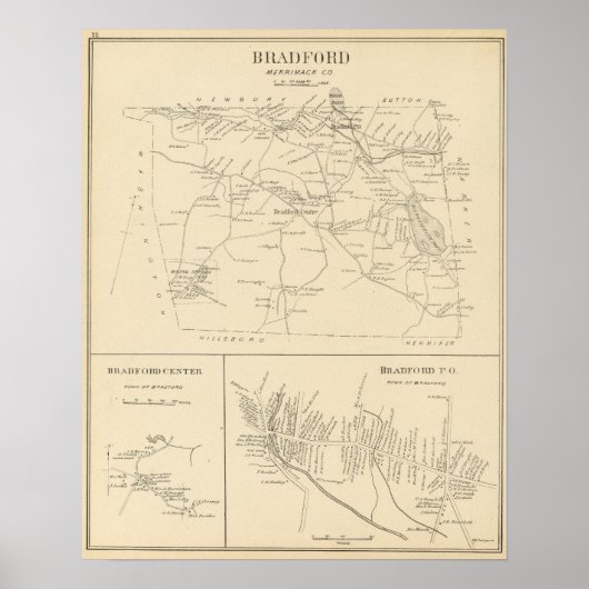 Bradford, Merrimack Co. Poster (Voorkant)