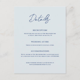 Bradford moderne bruiloft informatiekaartje