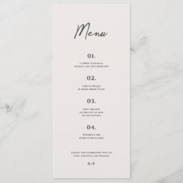 Bradford moderne bruiloft menu