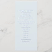 Bradford moderne bruiloft programmakaart (Achterkant)