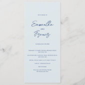 Bradford moderne bruiloft programmakaart (Voorkant)