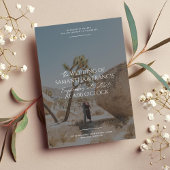 Bradford Moderne Foto en Typografie Bruiloft Kaart