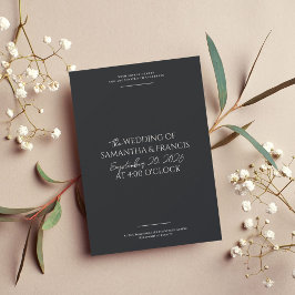 Bradford Moderne Foto en Typografie Bruiloft Kaart