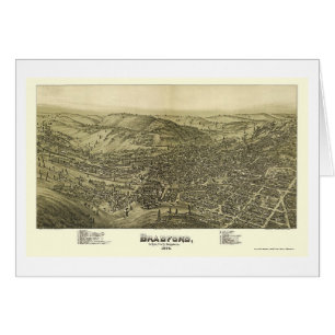 Bradford, PA Panoramische kaart - 1895
