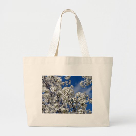 Bradford Pear Blooms Grote Tote Bag (Voorkant)