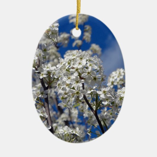 Bradford Pear Blooms Keramisch Ornament (Voorkant)