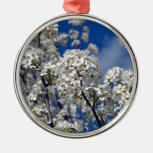 Bradford Pear Blooms Metalen Ornament (Voorkant)