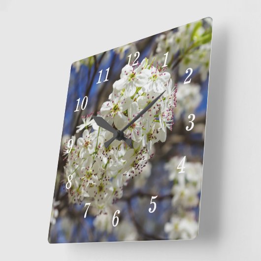 Bradford Pear Blooms Wandklok (Hoek)