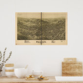 Bradford Pennsylvania 1995 Antiek Panorama Poster (Keuken)