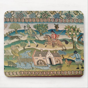 Bradford Table Carpet, details van landelijke scè Muismat