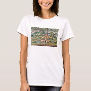 Bradford Table Carpet, details van landelijke scè T-shirt