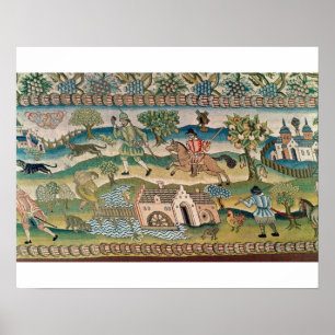 Bradford Table Carpet, details van landelijke scèn Poster