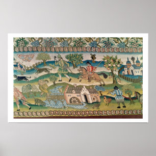 Bradford Table Carpet, details van landelijke scèn Poster