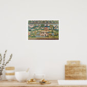 Bradford Table Carpet, details van landelijke scèn Poster (Keuken)