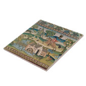 Bradford Table Carpet, details van landelijke scèn Tegeltje (Zijkant)