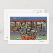 Bradley Beach, New Jersey - Large Letter Scenes Briefkaart (Voorkant / Achterkant)