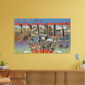 Bradley Beach, New Jersey - Large Letter Scenes Canvas Afdruk (Insitu (Woonkamer))