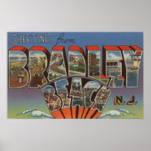Bradley Beach, New Jersey - Large Letter Scenes Poster (Voorkant)