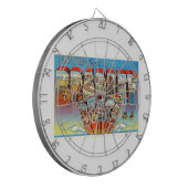 Bradley Beach New Jersey NJ  Old Briefkaart- Dartbord (Voorkant Links)
