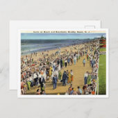 Bradley Beach NJ Scene op het strand Boardwalk 193 Briefkaart (Voorkant / Achterkant)