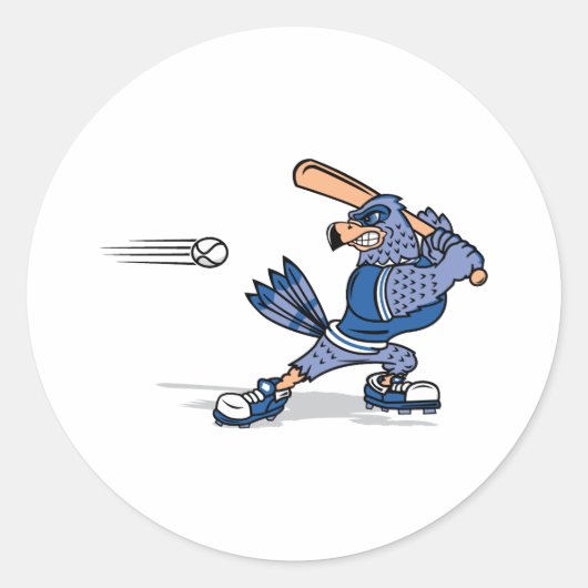 Bradley Blue Jay Ronde Sticker (Voorkant)