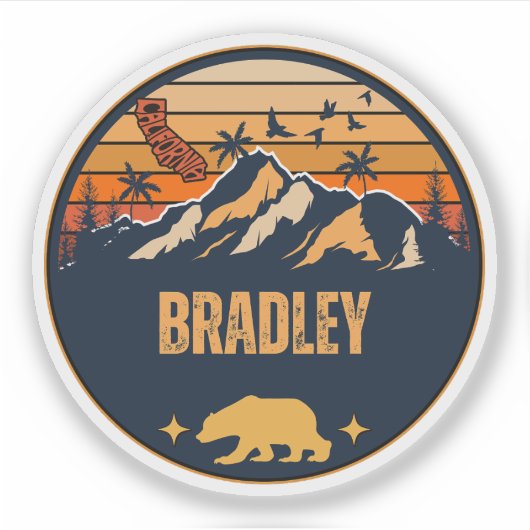 Bradley, Californië Sticker (Voorkant)