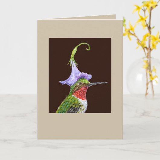 Bradley de kolibrierkaart kaart (Gele Bloem)