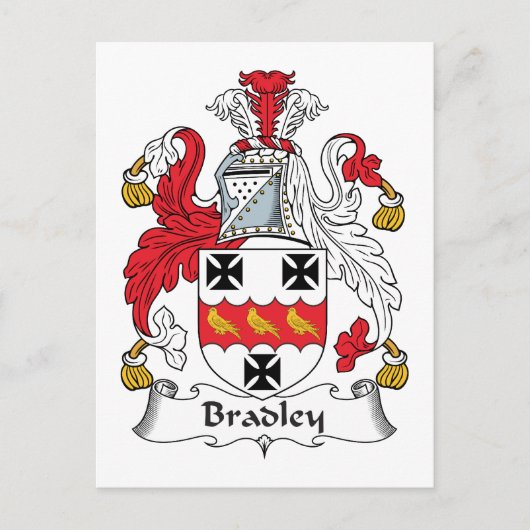 Bradley Family Crest Briefkaart (Voorkant)