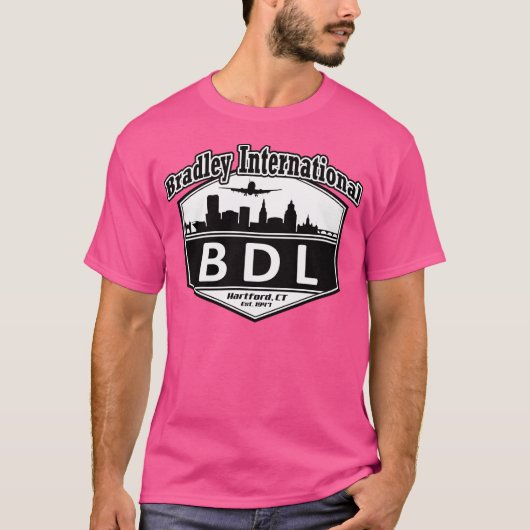 Bradley International Airport Code T-shirt (Voorkant)