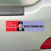 Bradley Manning Bumpersticker (Op auto)