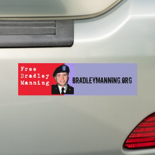 Bradley Manning Bumpersticker (Op auto)