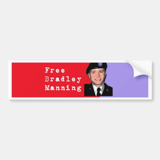 Bradley Manning Bumpersticker (Voorkant)