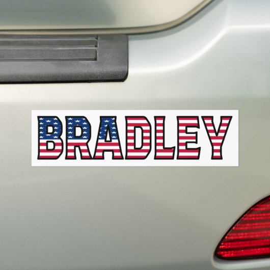 Bradley Naam Voornaam USA Sticker Sticker Auto (Op auto)