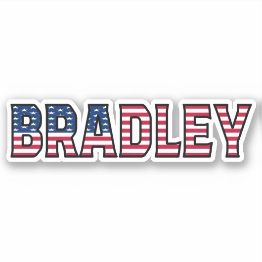 Bradley Name Vorname USA Sticker Stickerset (Voorkant)