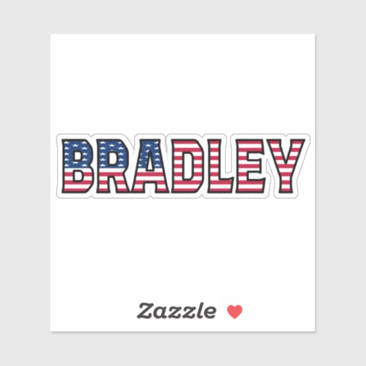 Bradley Name Vorname USA Sticker Stickerset (Vel)