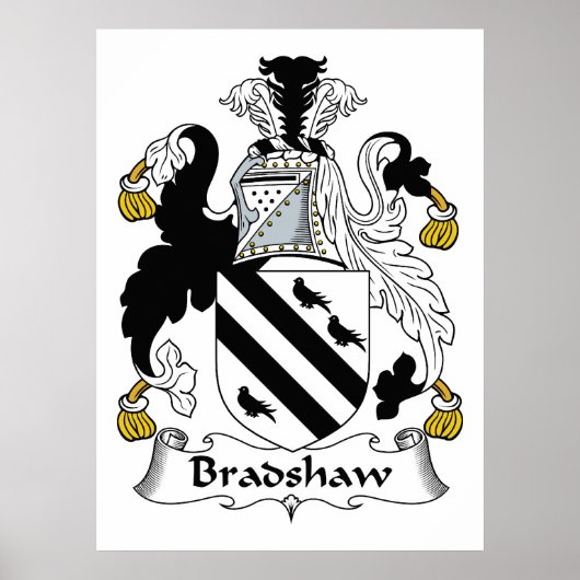 Bradshaw Family Crest Poster (Voorkant)