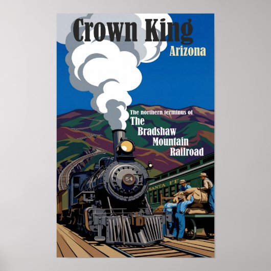 Bradshaw Mountain Railroad Kunstposter Poster (Voorkant)