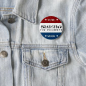 Bradshaw voor President 2008 Ronde Button 5,7 Cm (In situ)