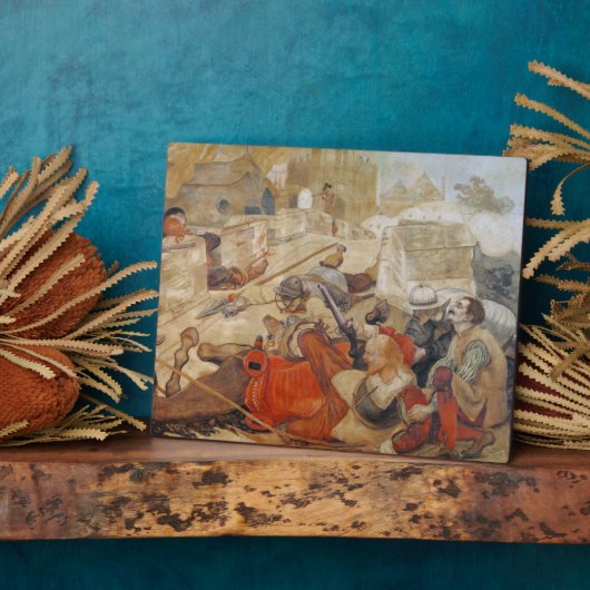 Bradshaw's defence of Manchester (1642) Fotoplaat (Zijkant)