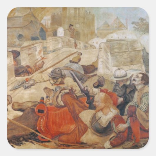 Bradshaw's defence of Manchester (1642) Vierkante Sticker (Voorkant)
