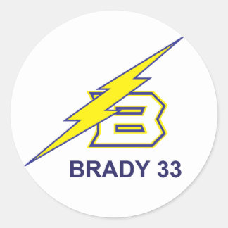 BRADY 33 RONDE STICKER