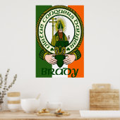 Brady Clan Motto Poster Print (Keuken)
