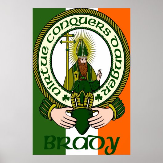 Brady Clan Motto Poster Print (Voorkant)