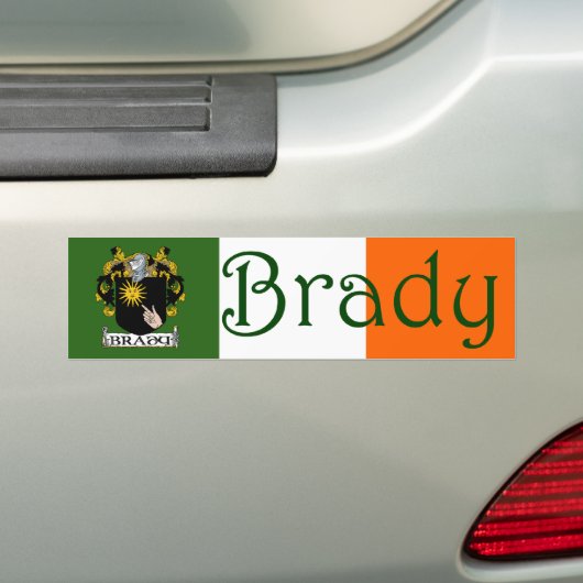 Brady Coat of Arms Bumpersticker (Op auto)
